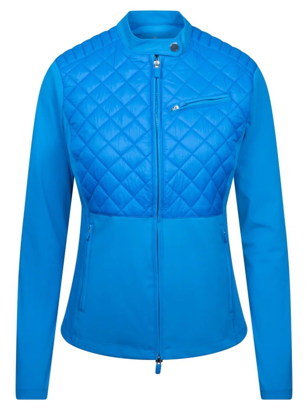 G/FORE HYBRID MOTO GOLF JACKET CERULEAN